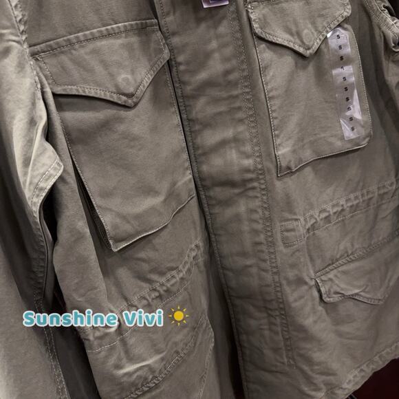 NWT Polo Ralph Lauren Woman Iconic Field Jacket Hoodie Patches Olive small - Picture 8 of 9